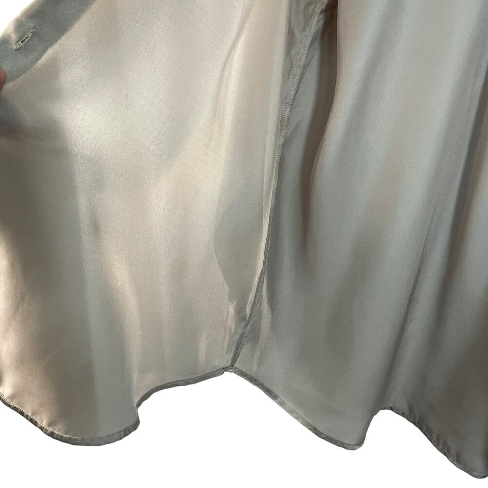 Philosophy Republic Clothing Champagne Satin Blouse M Mother-of-Pearl - Picture 9 of 10